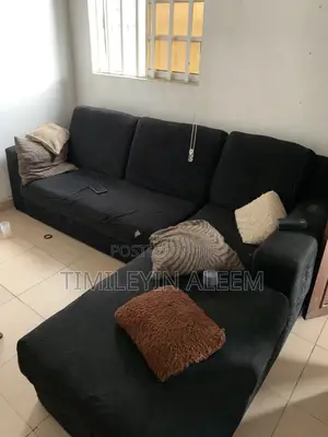 L-Shaped Sofa Chair - Black