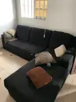 L-Shaped Sofa Chair - Black - 1