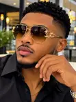 Stylish Cartier Sunglasses - Black - 2