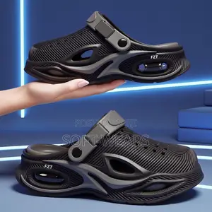 Fashion Sport Clogs - Black & Grey