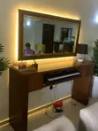 WHYTEWOOD Console Piano Table with Mirror - 1