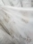 Embroidery Sheer Curtains - White Floral - 4