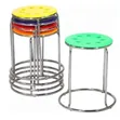 Home Interiors Stainless Steel Dining Stool - 4