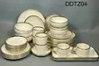 DDTZ04 32pcs Luxury Gold-Rimmed Dinner Set - 1