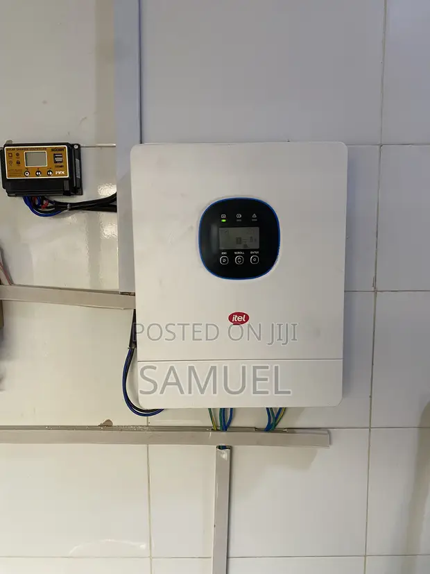 Used ITEL Solar Inverter with Battery and Panels - 1