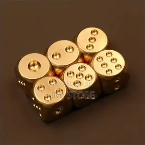 BESPORTBLE Solid Brass Dice Set (2 Pcs)