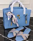 Kyakyawan Hermes Handbag da Takalmi - Baby Blue - 2