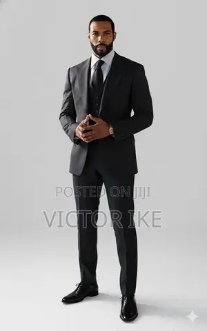 Elitman Black Quality Suit for Men