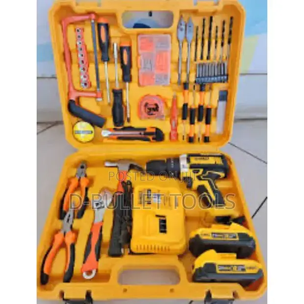Dewalt 48V Drill with Hammer Function & Tool Kit - 1