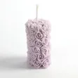 Cylindrical Roses Scented Candle - Lavender Scent - 2