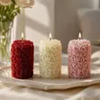Cylindrical Roses Scented Candle - Lavender Scent - 4