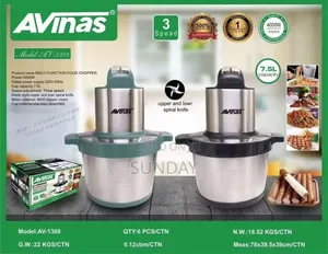 Avinas AV-1388 Multi-Function Food Chopper & Yam Pounder