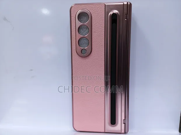 Samsung Galaxy Z Fold 4 Pouch - Pink Leather - 1