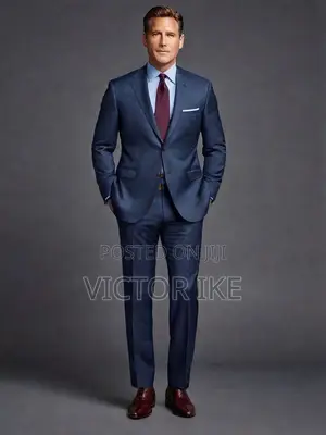 Elitman Navy Blue Formal Suits - Brand New