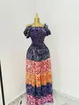 Adire 2 Piece Maxi Skirt & Smoky Top Set - 3