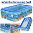 Inflatable Swimming Pool - Family Size, Durable PVC - 2