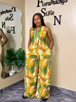 Florence Palazzo Jumpsuit - Wide Leg Linen Blend - 1