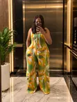 Florence Palazzo Jumpsuit - Wide Leg Linen Blend - 3