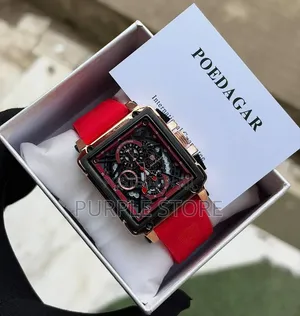 Poedagar Chronograph Quality Silicone Strap Wristwatch