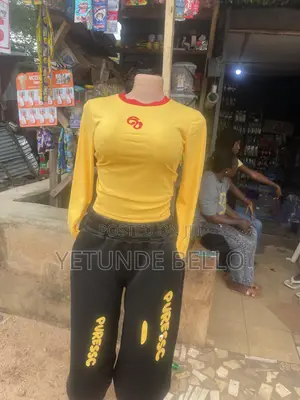 Zara Yellow Joggers da Dogon Basic Top Set - Sabon Abu