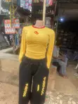 Zara Yellow Joggers da Dogon Basic Top Set - Sabon Abu - 2