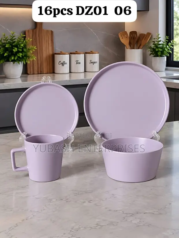 16pcs Dinner Set - Purple - 1