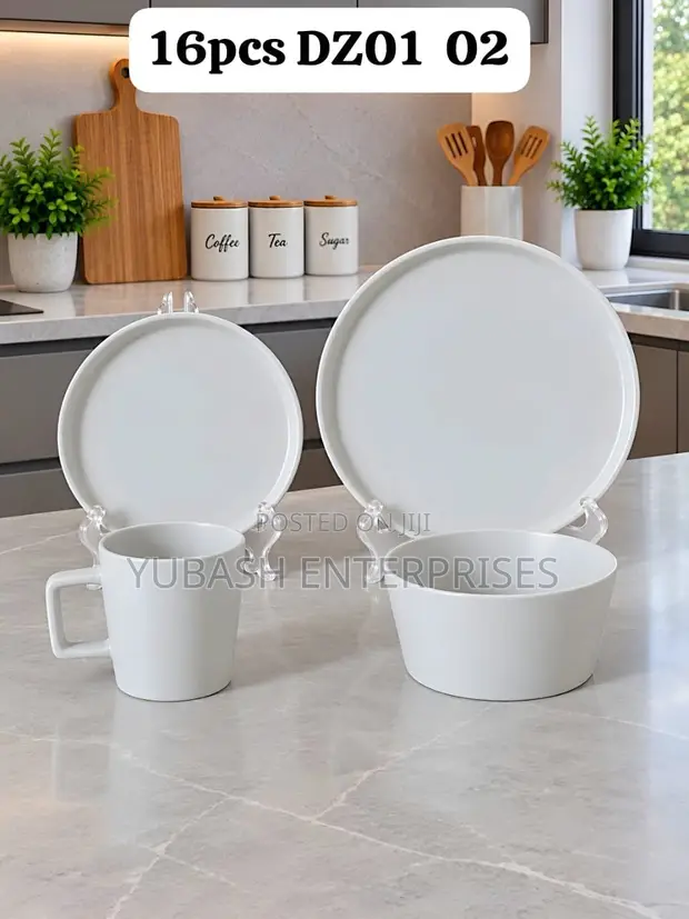 16-Piece White Dinner Set - 1