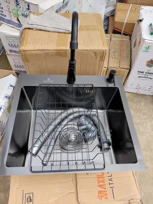 Brand New 1-Bowl Black Handmade Imported Kitchen Sink