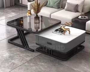 Glass Center Table with Drawer