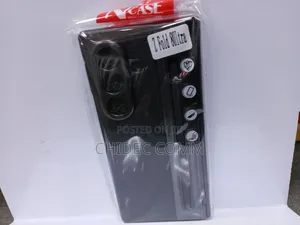 Samsung Z Fold 8Ultra Pouch - Black Leather