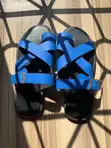 Handcrafted Blue Leather Slippers - 1