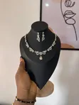 Luxury Bow Crystal Necklace Set - 2