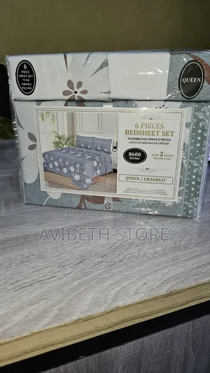 6 Piece Queen Size Bedsheet Set - Multicolor