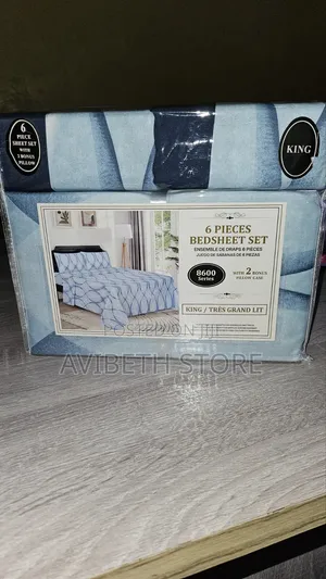6 Piece King Size Bed Sheet Set