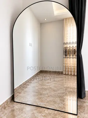 Luxury 6x4ft Arched Full-Length Mirror with Stand