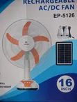 16" Easy Power Fan Mai Sake Yin Caji Ta Hanyar Rana - 2