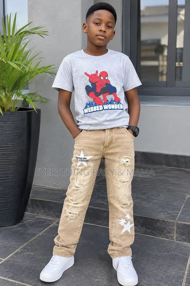Angel Boys 2-Piece Denim & Cotton Wear Set - 1