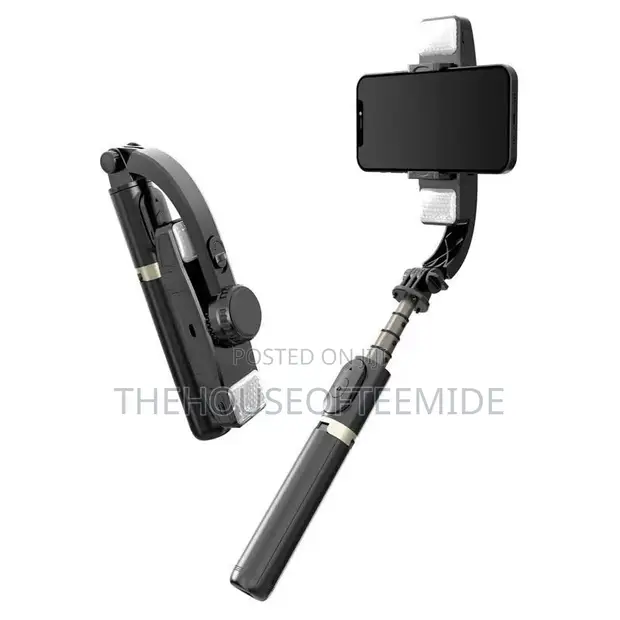 Long Selfie Stick with 2 Mini Lights - 1