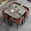 Sabon Dining Set Mai Siffar Murabba'i (Mutane 4) - 1