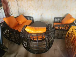 Executive Black Rattan Outdoor Set