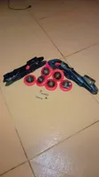 8pcs 72mm Roller Skate Wheels + 2 Power Frames Set - 1