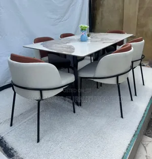 Modern Classic Dining Table with 6 Chairs