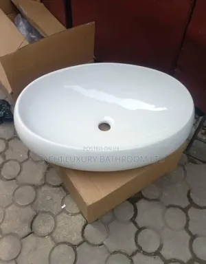 Farin Kwandon Wanke Hannu na Ceramic na Countertop