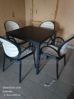 4 Seater Outdoor Dining Set - Fiber Plastic