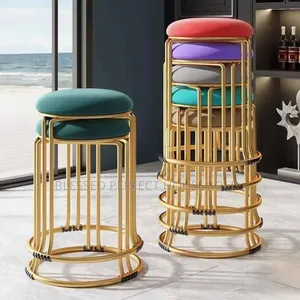 Luxury Golden Bar Stools - Brand New