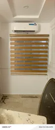 Premium Zebra Day and Night Blind - Wooden Brown - 2