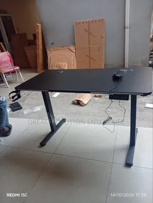 1.2m Electric Adjustable Height Table with LED Lights