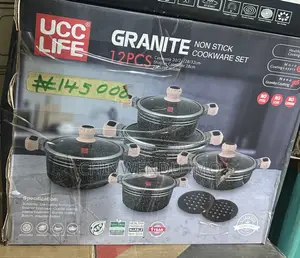 UCC Life 12-Piece Non-Stick Granite Cookware Set