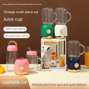 Retro Juicer Multi-Piece Set - Portable Electric Blender