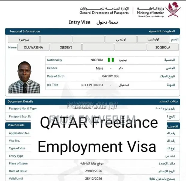 Qatar 2-Shekarar Visa na Aikin Freelance - 1